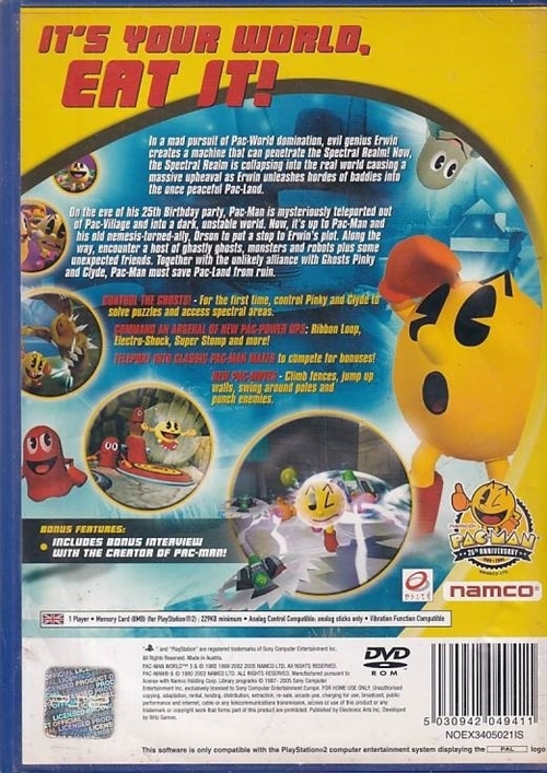 Pac-Man World 3 - PS2 (B Grade) (Genbrug)